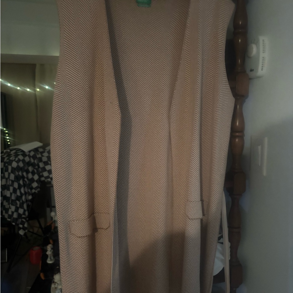 United Colors Of Benetton Beige Cardigan Vest